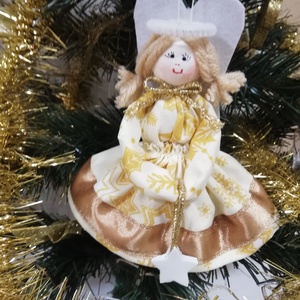 Karácsonyi angyal, Otthon & Lakás, Dekoráció, Dísztárgy, Varrás, Baba-és bábkészítés, Meska