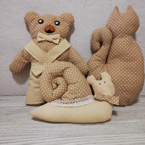 Textil játék maci cica csiga , Játék & Sport, Babalátogató ajándékcsomag, , MESKA