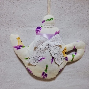 Ajtódísz kopogtató kanna levendulával, Otthon & Életmód, Dekoráció, Ajtó- és ablak dekoráció, Ajtódísz & Kopogtató, Varrás, MESKA