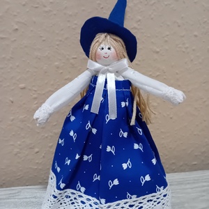 Kékfestő boszi, baba, Otthon & Életmód, Dekoráció, Dísztárgy, Varrás, MESKA