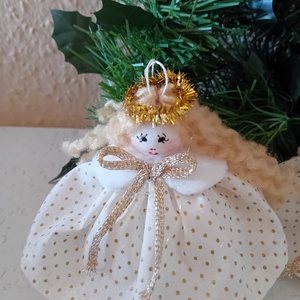 Karácsonyfa dísz angyal, Karácsony, Karácsonyi lakásdekoráció, Karácsonyfadíszek, Baba-és bábkészítés, MESKA