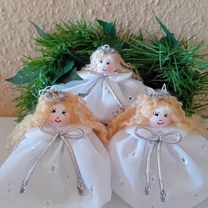 Angyalka  karácsonyfa dísz, Otthon & Életmód, Dekoráció, Dísztárgy, Baba-és bábkészítés, MESKA