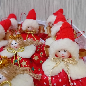Manó angyal karácsonyfa dísz, Karácsony, Karácsonyi ajándékozás, Karácsonyi ajándékcsomagolás, Varrás, Baba-és bábkészítés, MESKA