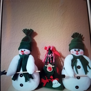  Hóember karácsony - karácsony - karácsonyi lakásdekoráció - karácsonyi manók, figurák - Meska.hu