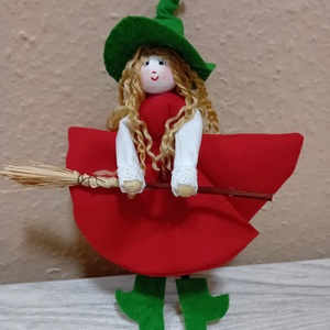 Boszorkány boszi - karácsony - karácsonyi lakásdekoráció - karácsonyi ajtódíszek - Meska.hu