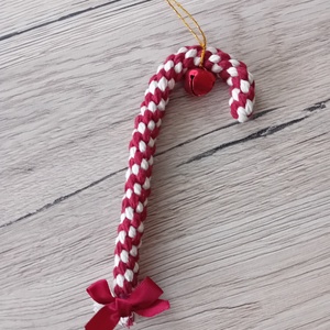 Makramé karácsonyfa dísz - karácsony - karácsonyi lakásdekoráció - karácsonyfadíszek - Meska.hu