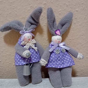 2 db nyuszi, Otthon & Életmód, Dekoráció, Fali és függő dekoráció, Függődísz, Varrás, MESKA