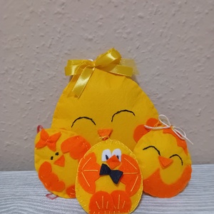 Húsvéti csibék - otthon & életmód - dekoráció - fali és függő dekoráció - függődísz - Meska.hu