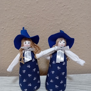 Kékfestő boszi, baba, Otthon & Életmód, Dekoráció, Dekoratív figurák és szobrok, Varrás, MESKA