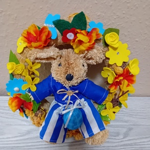 Húsvéti ajtókopogtató  - ünnepi díszek, dekorációk - húsvéti díszek és dekorációk - húsvéti ajtódísz, kopogtató - Meska.hu