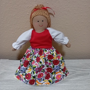 Magyaros ruhás baba öltöztethető - Meska.hu