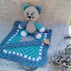 Cicás babaköszöntő csomag, Baba - mama, Babalátogató ajándékcsomag, Horgolás, MESKA