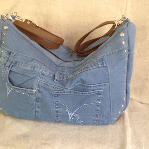 Szegecses farmer táska - Meska.hu