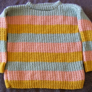 VINTAGE stílusú fiú, unisex,  lányka kötött pulóver   - ruha & divat - babaruha & gyerekruha - pulóver - Meska.hu