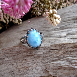 Ezüst Gyűrű Ag925/1000 Larimar - Meska.hu