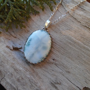 Ezüst  medál Ag925/1000 Larimar Delfin - ékszer - nyaklánc - medál - Meska.hu