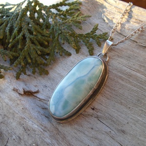Ezüst  medál Ag925/1000 Larimar Delfinek - ékszer - nyaklánc - medál - Meska.hu