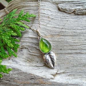Ezüst  medál Ag925/1000 Peridot, Ékszer, Nyaklánc, Medál, Ékszerkészítés, Ötvös, MESKA