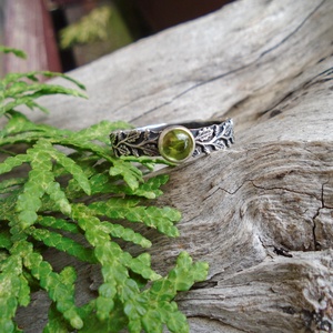 Ezüst Gyűrű Ag925/1000 Tölgyfalevelek Peridot, Ékszer, Gyűrű, Statement gyűrű, Ékszerkészítés, Ötvös, MESKA