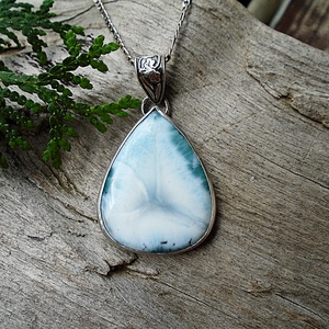 Ezüst  medál Ag925/1000 Larimar - ékszer - nyaklánc - medál - Meska.hu