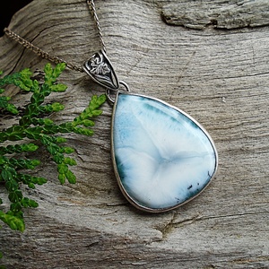 Ezüst  medál Ag925/1000 Larimar - ékszer - nyaklánc - medál - Meska.hu