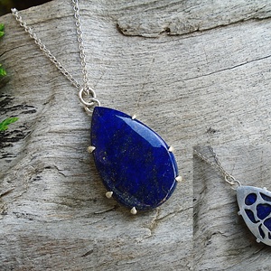 Ezüst  medál Ag925/1000 Lapis Lazuli Skarab - Meska.hu