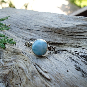 Ezüst Gyűrű Ag925/1000 Larimar - Meska.hu
