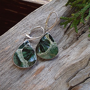 Ezüst fülbevaló Ag925 Szerafinit - Meska.hu