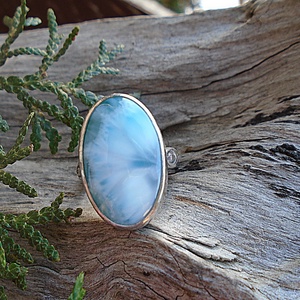 Ezüst Gyűrű Ag925/1000 Larimar - ékszer - gyűrű - statement gyűrű - Meska.hu