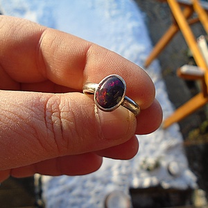 Ezüst Gyűrű Ag925/1000 Etióp Opál - ékszer - gyűrű - statement gyűrű - Meska.hu