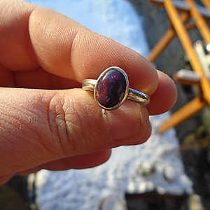 Ezüst Gyűrű Ag925/1000 Etióp Opál - ékszer - gyűrű - statement gyűrű - Meska.hu