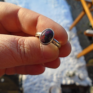 Ezüst Gyűrű Ag925/1000 Etióp Opál - ékszer - gyűrű - statement gyűrű - Meska.hu