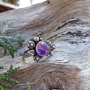 Ezüst Gyűrű Ag925/1000  Ametyszt - ékszer - gyűrű - statement gyűrű - Meska.hu