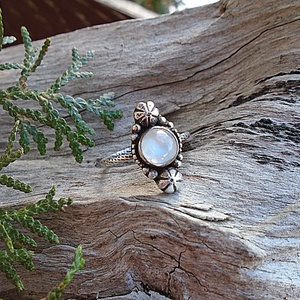 Ezüst Gyűrű Ag925/1000 Holdkő, Ékszer, Gyűrű, Statement gyűrű, Ékszerkészítés, Ötvös, MESKA
