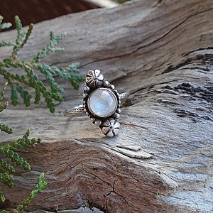 Ezüst Gyűrű Ag925/1000 Holdkő - ékszer - gyűrű - statement gyűrű - Meska.hu