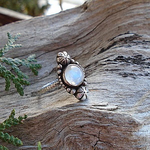 Ezüst Gyűrű Ag925/1000 Holdkő - ékszer - gyűrű - statement gyűrű - Meska.hu