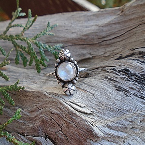 Ezüst Gyűrű Ag925/1000 Holdkő - ékszer - gyűrű - statement gyűrű - Meska.hu