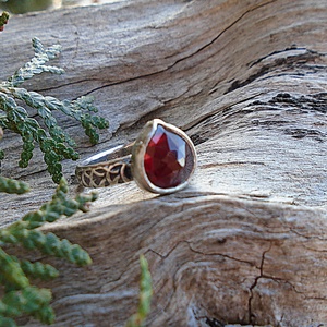 Ezüst Gyűrű Ag925/1000 Gránát - Hessonit, Ékszer, Gyűrű, Statement gyűrű, Ékszerkészítés, Ötvös, MESKA
