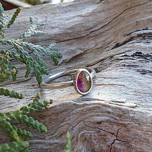 Ezüst Gyűrű Ag925/1000 Turmalín  - ékszer - gyűrű - statement gyűrű - Meska.hu