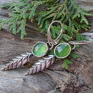 Ezüst Szerpentin fülbevaló - ékszer - fülbevaló - lógó fülbevaló - Meska.hu