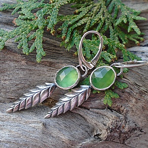 Ezüst Szerpentin fülbevaló - ékszer - fülbevaló - lógó fülbevaló - Meska.hu