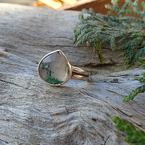 Ezüst Gyűrű Ag925/1000 Moha Achát, Ékszer, Gyűrű, Statement gyűrű, Ékszerkészítés, Ötvös, MESKA