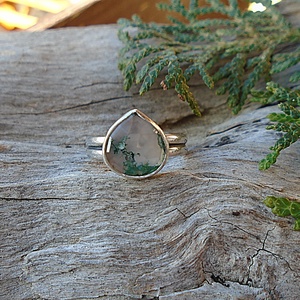 Ezüst Gyűrű Ag925/1000 Moha Achát - ékszer - gyűrű - statement gyűrű - Meska.hu