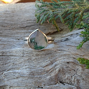 Ezüst Gyűrű Ag925/1000 Moha Achát - ékszer - gyűrű - statement gyűrű - Meska.hu