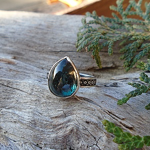 Ezüst Gyűrű Ag925/1000 Kianit - ékszer - gyűrű - statement gyűrű - Meska.hu