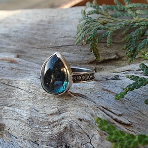 Ezüst Gyűrű Ag925/1000 Kianit - ékszer - gyűrű - statement gyűrű - Meska.hu