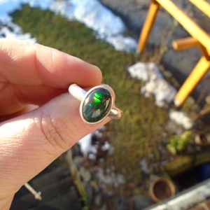 Ezüst Gyűrű Ag925/1000 Etióp Opál - ékszer - gyűrű - statement gyűrű - Meska.hu