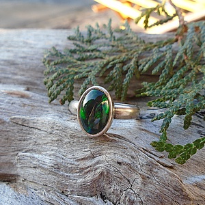 Ezüst Gyűrű Ag925/1000 Etióp Opál, Ékszer, Gyűrű, Statement gyűrű, Ékszerkészítés, Ötvös, MESKA