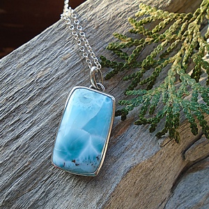 Ezüst  medál Ag925/1000 Larimar, Ékszer, Nyaklánc, Medál, Ékszerkészítés, Ötvös, MESKA