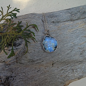 Ezüst medál Ag925/1000  Holdkő (Rainbow Moonstone) - ékszer - nyaklánc - medál - Meska.hu